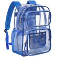thumbnail image 1 of Mochila transparente PACKISM de 17 pulgadas, grande, para escuela, azul, 1 of 9