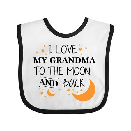 

Inktastic I Love My Grandma to the Moon and Back Gift Baby Boy or Baby Girl Bib