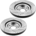 thumbnail image 4 of Motorbymotor Front Brake Rotors 296mm Drilled & Slotted Design Brake Rotor & Brake Pad kit Including CLEANER DOT4 FLUID Fits for Toyota Avalon Camry, Lexus ES300H ES350, 4 of 4