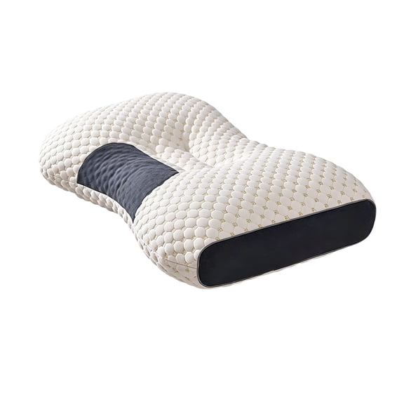 Memory Foam Neck Pillow Queen Size Cooling Cervical Pillow, Ergonomic Bed Pillow for Side Back and Stomach Sleepers with Adjustable Loft,A