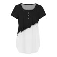 thumbnail image 4 of Gibobby Playera de Verano para Mujer Camiseta manga corta para mujer con cuello redondo y estampado a juego(Blanco,M), 4 of 5