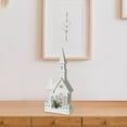 thumbnail image 3 of Led White Wooden Church With Fence 20.87", 3 of 3