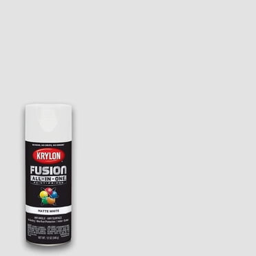 Krylon K02764007 Fusion All-In-One Spray Paint for Indoor/Outdoor Use, Matte White