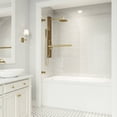 thumbnail image 4 of Vigo VG6071MGCL3458 Orion 58" High X 34" Wide Hinged Frameless Tub Door - Matte Brushed, 4 of 5