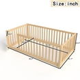 thumbnail image 5 of Bellemave Twin Montessori Bed Frame, Wood Twin Size Floor Bed with High Fence Rails, Twin Beds Frame for Bedroom Playroom (Natural), 5 of 7