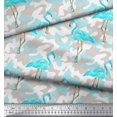 thumbnail image 3 of Soimoi Rayon Fabric Camouflage Texture & Flamingo Bird Print Fabric by Yard 56 Inch Wide, 3 of 3