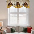 thumbnail image 3 of Tie Up Valances for Windows, Farmhouse Sunflowers Adjustable Valance Curtains Window Treatment for Living Room, Vintage Roosters Farm Countryside Rod Pocket Kitchen Curtains & Drapes 54x18 Inch, 3 of 9
