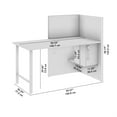 thumbnail image 7 of Hustle 60-inch Office Cubicle Desk with Storage in White/Elm - Engineered Wood, 7 of 7