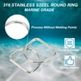 thumbnail image 4 of Metal Ring Marine Grade 316 Stainless Steel Seamless D-Ring 5x40x37mm, 4 of 6