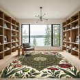 thumbnail image 2 of ODIKA 5' x 7' Machine Washable Non-Slip Area Rug, oriental floral High Traffic Rug, Green, 989623, 2 of 7