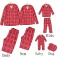 thumbnail image 2 of Pijamas familiares a juego de Navidad de algodón a cuadros para madre, padre, bebé, niños y perro, ropa familiar a juego, 2 of 5