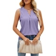 thumbnail image 3 of Lucakuins, camisetas sin mangas sueltas de verano para mujer, ojales de Color sólido ahuecados, chaleco sin mangas con cuello en V, camisola para discoteca Lucakuins  moda, 3 of 5