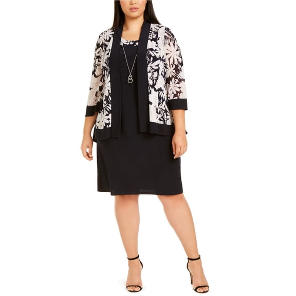 R & M Richards Womens Floral Cardigan Sweater, Blue, Plus Size, 22W