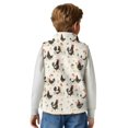 thumbnail image 6 of Xixirimido Chicken Roosters Floral Pattern Girls Boys Fleece Vest Kids Zip-up Vest Sleeveless Stand Collar Jacket with Pockets Fall Winter Outerwear for 2T, 6 of 7