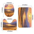 Sunset art Bathroom rug 3 piece set, Happy Camping bathroom rug