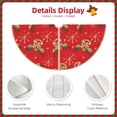 thumbnail image 3 of Daiia Christmas With Cute Deer Drawing Merry Christmas Tree Skirt , Xmas Large Lace-up Tree Skirt, Santa Snowflakes Rustic Home Decorations New Year Party Farmhouse Decor-36", 3 of 6