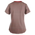 thumbnail image 3 of Tshirt Women Women Fashion Printed Short Sleeve V Neck Pattern Tops Pocket Working T-shirts, 3 of 3