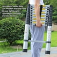 thumbnail image 3 of Stair, Extension Ladder Telescoping Easy Operation Aluminum Alloy Multifunctional Portable 2m  for Decoration, 3 of 7