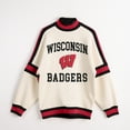 thumbnail image 5 of Women's Gameday Couture White Wisconsin Badgers Oversized Vivid Turtleneck Sweatshirt, 5 of 5