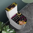 thumbnail image 3 of HELLHERO Elastic Fabric Toilet Seat Cover for Hotel Home Mother's Day Bathroom Set Toilet Seat Covers with Fits All Toilet Shapes 2-Piece,, 3 of 5