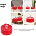 thumbnail image 3 of Gouttes de Pluie 12 Pcs Petites Bougies Électriques Rouges en Plastique Élégantes pour Anniversaire de Mariage, 3 of 8