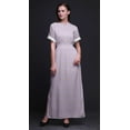 thumbnail image 3 of Bimba Rayon Mignon Dahlia Floral Womens Printed Side Slit SummerDressLong Maxi Gown-Large, 3 of 6