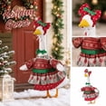 thumbnail image 2 of Christmas Front Porch Goose Outfit, Nordic Snowflake Printed Dress with Bow Accessory for 19 Inch Concrete Goose Statue Patio Yard Decor, 2 of 7