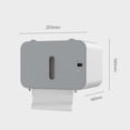 thumbnail image 4 of Roll Paper Dispenser Box Self-Dispensing Adhesive Toilet Paper Container Punch-Free  for Home Kitchen  Gray, 4 of 7