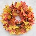 thumbnail image 1 of Thanksgiving Fall Wreath, Pumpkins Pinecones Berries Artificial Maple Leaves Wreath - for Front Door Fall Thanksgiving Decorations Indoor Outdoor, 1 of 5