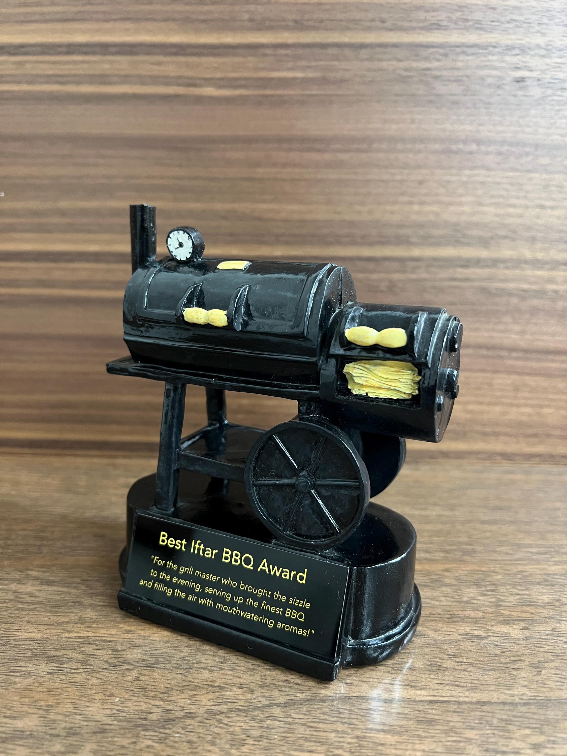 Best Iftar BBQ Trophy - Custom Engraved Ramadan Award, Personalized Grill Master Gift