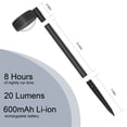 thumbnail image 4 of Better Homes & Gardens Solar Powered Black Dome Downlight Walkway and Landscape Light, 20 Lumens (4 Count), 4 of 8