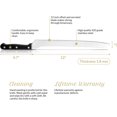 thumbnail image 3 of Humbee 12 Inch Serrated Offset Bread Knife, Premium Stainless Steel Blade with Wave Edge, Full Tang Handle, Razor Sharp for Bread, Durable Professional Kitchen Knife, Black, 3 of 6