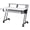 White, variant on 47" Music Recording Studio Desk with 61-Key Sliding Keyboard Tray, Yellow/Black Computer Workstation with Monitor Shelf and Caster Wheels