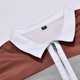 thumbnail image 4 of Gibobby Playera polo hombre Camiseta informal con estampado de colores de empalme de otoño para hombre, camiseta de manga larga con cuello vuelto(Rojo,XL), 4 of 5