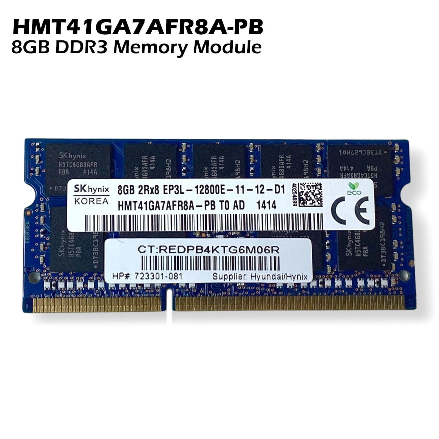 SK Hynix 8GB 2Rx8 DDR3 RAM 1600MHz 2RX8 - PC3L-12800S PC3L Laptop