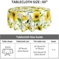 thumbnail image 5 of Sunflower Watercolor Floral Round Tablecloth 60 Inch Yellow Flower Summer Tablecloths for Round Tables Waterproof Polyester Round Table Cover Anti-Slip Table Cloth for Dining Room Indoor Outdoor, 5 of 6