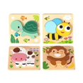 thumbnail image 2 of HILABEE 4Pcs Animal Shape Puzzles Board Early Educational Color Shapes Montessori B, 2 of 7