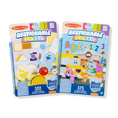 Melissa & Doug Blue’s Clues & You! Restickable Stickers 2-Pack (Shapes ...