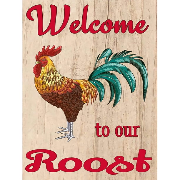 Welcome To Our Roost Metal Sign Chicken Wall Poster Farmhouse Accessories Door Plaque Country Home Decor 8x12 Inches Tin Retro Vintage Art Hanging Com - Roost Home Decor Welcome To Our Roost Metal Sign Chicken Wall Poster Farmhouse Accessories Door Plaque Country Home Decor 8x12 Inches Tin Retro Vintage Art Hanging Com - Roost Home Decor