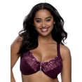 thumbnail image 2 of Paramour by Felina | Angie Front Close Minimizer Bra (Aubergine Ombre, 32C), 2 of 3