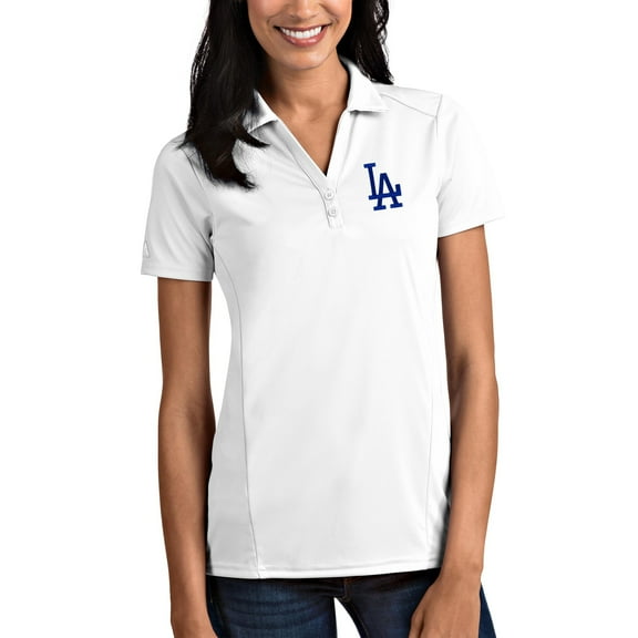 Los Angeles Dodgers Antigua Women's Tribute Polo - White