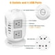 thumbnail image 5 of Power Strip Tower TESSAN, 8 tomas de corriente alterna, 4 puertos USB, cable de 15 pies, 5 of 6