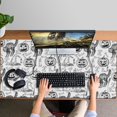 thumbnail image 4 of Long Mouse Pads for Desk,Halloween Doodle Icons Pattern Desk Mats on Top Of Desks, Desk Mouse Pad Extra Large with 3mm Non-Slip Base and Stitched Edge for Gaming,Office,Work,Home 47.3"x23.6", 4 of 6