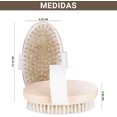 thumbnail image 2 of Cepillo Corporal de cerdas naturales de madera para masaje y exfoliación de piel, Cepillo para baño y cuidado de la piel, Ducha, Cepillo de baño exfoliante para piel seca y mojada. (1, 2 of 5