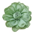thumbnail image 2 of 10cm Rose Fabric Flower Accessory Women Versatile Corsage Hair Clip Suit Lapel Clothing Bags DIY Corsage-Light Green, 2 of 6
