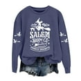 thumbnail image 4 of Breezora Chandail pour Femmes à Épaules Tombantes, Doublé en Molleton Douillet, Manches Longues, Coupe Décontractée, Col Rond, Essentiel, Automne Hiver, Mode, Taille TTG, Bleu Marine, 4 of 5