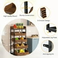 thumbnail image 4 of Tribesigns 5-Tier Pull-Out Pantry Cabinet, 46 in. Wood Fruit and Vegetable Storage Rack, Utility Snack Stand Fruit Basket Stand Shelf Organizer for Kitchen, Living Room, 4 of 6