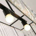 thumbnail image 4 of FETCOI Rectangular 4-Lights Chandelier k9 Crystal Pendant Light (Black), 4 of 6