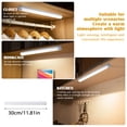 thumbnail image 5 of LED Motion Sensor Under Cabinet Light, 30cm Wireless Rechargeable Adhesive Magnetic Indoor Lighting for Closet, Kitchen, Wardrobe, Stairs,Type-C Charging, 120° Sensing Angle,Warm Light, 5 of 6