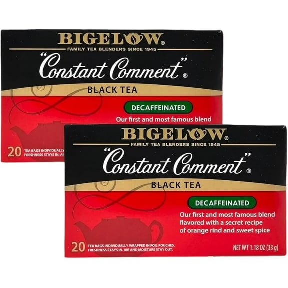 of 2) Black Tea, Constant Comment Decaffeinated, 20 Count each (Total: 40 Count)